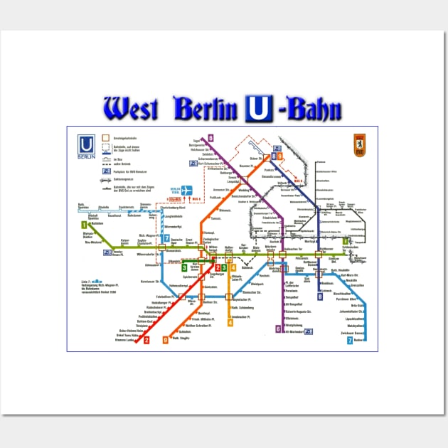 Vintage West Berlin U-Bahn Wall Art by VoodooNite